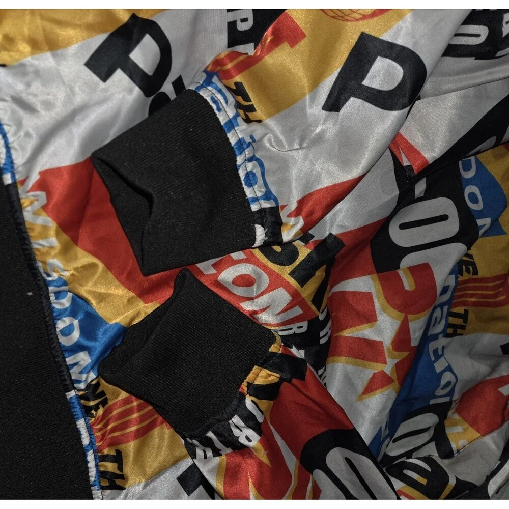 Parish Nation Youth Large 14-16 Bomber Jacket Graphic Streetwear Satin Full Zip
